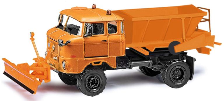 IFA W50 LA D035 Düngerstreuer ND Bereifung Winterdienst mit Schneeschiebeschild
